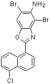 CAS 登录号：637303-03-8， 4,6-二溴-2-(5-氯-1-萘基)-1,3-苯并恶唑-5-胺