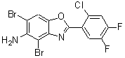 CAS 登录号：637303-09-4， 4,6-二溴-2-(2-氯-4,5-二氟苯基)-1,3-苯并恶唑-5-胺