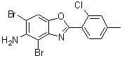 CAS 登录号：637303-16-3， 4,6-二溴-2-(2-氯-4-甲基苯基)-1,3-苯并恶唑-5-胺