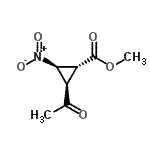 CAS 登录号：637353-96-9， 甲基(1R,2R,3R)-2-乙酰基-3-硝基环丙烷羧酸酯