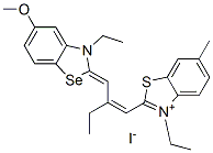 CAS#: 63816-16-0, 3-Ethyl-2-[2-[(3-Ethyl-5-Methoxy-3H-Benzoselenazol-2-Ylidene)Methyl]But-1-Enyl]-6-Methylbenzothiazolium Iodide