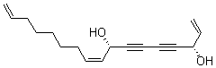 CAS 登录号：63898-22-6， (3S,8S,9Z)-十七-1,9,16-三烯-4,6-二炔-3,8-二醇