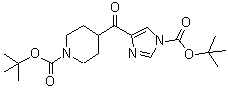 CAS 登录号：639089-44-4， 4-[[1-[(1,1-二甲基乙氧基)羰基]-1H-咪唑-4-基]羰基]-1-哌啶羧酸叔丁酯