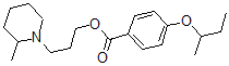 CAS 登录号：63916-69-8， 3-(2-甲基哌啶基)丙基 4-仲-丁氧基苯甲酸酯