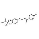 CAS#: 63927-29-7, 2-(4-{2-[(4-Chlorobenzoyl)amino]ethyl}phenoxy)-2-methylpropanoic acid