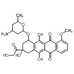 CAS#: 63950-06-1, 10-[(4-Amino-6-methyltetrahydro-2H-pyran-2-yl)oxy]-8-glycoloyl-6,8,11-trihydroxy-1-methoxy-7,8,9,10-tetrahydro-5,12-tetracenedione