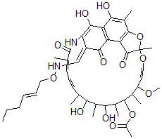 CAS 登录号：63950-95-8， 3-[(2-己烯基)氧基亚氨基甲基]利福霉素