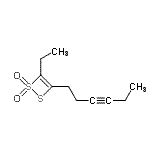 CAS 登录号：640293-49-8， 4-乙基-3-(3-己炔-1-基)-1,2-二硫环丁烯1,1-二氧化物