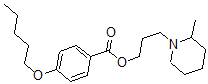CAS 登录号:64050-37-9, 3-(2-甲基哌啶基)丙基 4-戊氧基苯甲酸酯