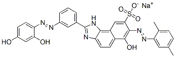 CAS#: 6406-39-9, 6-Hydroxy-2-[3-[(2,4-Dihydroxyphenyl)Azo]Phenyl]-7-[(2,5-Dimethylphenyl)Azo]-1H-Naphth[1,2-d]Imidazole-8-Sulfonic Acid Sodium Salt