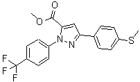 CAS#: 640727-84-0, Methyl 3-[4-(methylsulfanyl)phenyl]-1-[4-(trifluoromethyl)phenyl]-1H-pyrazole-5-carboxylate