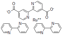 CAS 登录号：64189-97-5， 二(联吡啶)二羧基联吡啶钌