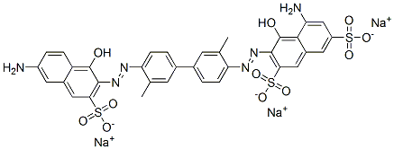 CAS#: 6420-22-0, Trisodium 5-Amino-3-[[4'-[(6-Amino-1-Hydroxy-3-Sulphonato-2-Naphthyl)Azo]-3,3'-Dimethyl[1,1'-Biphenyl]-4-Yl]Azo]-4-Hydroxynaphthalene-2,7-Disulphonate