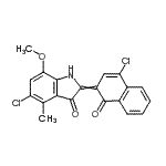 CAS#: 6424-71-1, 5-Chloro-2-(4-Chloro-1-Oxo-2(1H)-Naphthalenylidene)-7-Methoxy-4-Methyl-1,2-Dihydro-3H-Indol-3-One