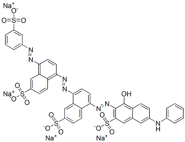 CAS#: 6428-60-0, Tetrasodium 5-[[1-Hydroxy-6-(Phenylamino)-3-Sulphonato-2-Naphthyl]Azo]-8-[[6-Sulphonato-4-[(3-Sulphonatophenyl)Azo]Naphthyl]Azo]Naphthalene-2-Sulphonate