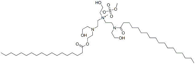 CAS 登录号：64346-67-4， (2-羟基乙基)[2-[(2-羟基乙基)(硬脂酰)氨基]乙基]-[2-[(2-羟基乙基)[2-(硬脂酰氧基)乙基]氨基]乙基]甲基铵硫酸甲酯盐