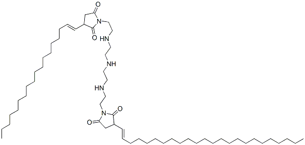 CAS#: 64347-09-7, 1-[2-[[2-[[2-[[2-[2,5-Dioxo-3-(Tetracosenyl)-1-Pyrrolidinyl]Ethyl]Amino]Ethyl]Amino]Ethyl]Amino]Ethyl]-3-(Octadecenyl)Pyrrolidine-2,5-Dione