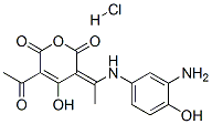 CAS 登录号：64353-91-9， 5-乙酰基-3-[1-[(3-氨基-4-羟基苯基)氨基]亚乙基]-4-羟基-2H-吡喃-2,6(3H)-二酮单盐酸盐