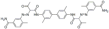 CAS#: 64441-14-1, N,N'-(3,3'-Dimethyl(1,1'-Biphenyl)-4,4'-Diyl)Bis(2-((5-Carbamyl-2-Methylphenyl)Azo)-3-Oxobutanamide)