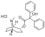 CAS 登录号：64520-33-8， L-2-alpha-托品基二苯基乙醇酸酯盐酸盐
