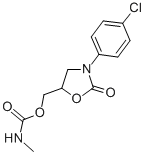 CAS#: 64589-76-0, 3-(4-Chlorophenyl)-5-((((Methylamino)Carbonyl)Oxy)Methyl)-2-Oxazolidinone