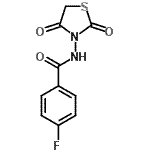 CAS 登录号：646990-01-4， N-(2,4-二氧代-1,3-噻唑烷-3-基)-4-氟苯甲酰胺