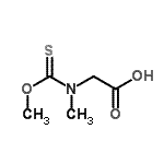 CAS 登录号：6477-96-9， N-(甲氧基硫代甲酰)-N-甲基甘氨酸