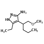 CAS#: 647854-13-5, 5-Ethyl-4-(1-methoxy-2-pentanyl)-1H-pyrazol-3-amine