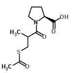 CAS 登录号：64805-62-5， 1-[3-(乙酰基硫基)-2-甲基丙烷酰基]-L-脯氨酸