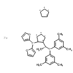 CAS#: 649559-66-0, 1,2,3,4,5-Cyclopentanepentayl, compd. with 1-[(1R)-1-[bis(3,5-dimethylphenyl)phosphino]ethyl]-2-(di-2-furanylphosphino)-1,2,3,4,5-cyclopentanepentayl, iron salt (1:1:1)