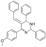 CAS 登录号：64968-39-4， (5Z)-5-亚苄基-4-(4-甲氧基苯基)-2,6-二苯基-2,6-二氢-1H-嘧啶