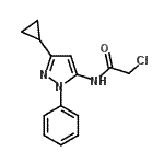 CAS#: 649701-41-7, 2-Chloro-N-(3-cyclopropyl-1-phenyl-1H-pyrazol-5-yl)acetamide