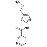 CAS 登录号：650593-92-3， N-[5-(甲氧基甲基)-1,3,4-噻二唑-2-基]烟酰胺