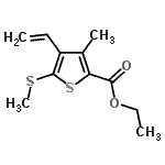 CAS#: 650615-91-1, Ethyl 3-methyl-5-(methylsulfanyl)-4-vinyl-2-thiophenecarboxylate