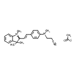 CAS#: 65122-06-7, 2-[(E)-2-{4-[(2-Cyanoethyl)(methyl)amino]phenyl}vinyl]-1,3,3-trimethyl-3H-indolium acetate