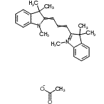 CAS#: 65122-08-9, 1,3,3-Trimethyl-2-[3-(1,3,3-trimethyl-1,3-dihydro-2H-indol-2-ylidene)-1-propen-1-yl]-3H-indolium acetate