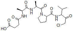 CAS 登录号：65144-33-4， 丁二酰-丙氨酰-丙氨酰-脯氨酰-缬氨酰氯甲基甲酮