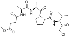 CAS 登录号：65144-34-5， 甲氧基琥珀酰-丙氨酰-丙氨酰-脯氨酰-缬氨酰氯甲基甲酮