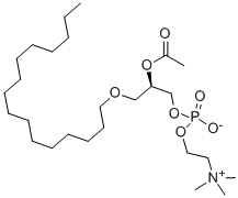 CAS 登录号：65154-06-5， 1-O-十六烷基-2-乙酰基-Sn-甘油-3-磷酰胆碱
