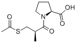 CAS 登录号：65167-28-4， (R)-1-[3-(乙酰基硫代)-2-甲基-1-氧代丙基]-L-脯氨酸