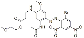 CAS 登录号：6522-67-4， N-[5-(乙酰氨基)-4-[(2-溴-4,6-二硝基苯基)偶氮]-2-甲氧基苯基]-beta-丙氨酸 2-甲氧基乙基酯