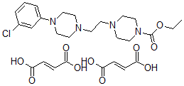 CAS 登录号：65274-79-5， 丁-2-烯二酸 4-[2-[4-(3-氯苯基)哌嗪-1-基]乙基]哌嗪-1-羧酸乙酯盐