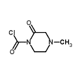 CAS#: 65464-06-4, 4-Methyl-2-oxo-1-piperazinecarbonyl chloride