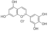 CAS#: 65618-21-5, 5-(5,7-Dihydroxychromenylium-2-yl)benzene-1,2,3-triol chloride