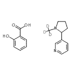CAS 登录号：65636-94-4， 2-羟基苯甲酸;3-[1-(三氘甲基)吡咯烷-2-基]吡啶