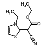 CAS 登录号：657411-11-5， 乙基(2E)-氰基(3-乙基-1,3-噻唑-2(3H)-亚基)乙酸酯