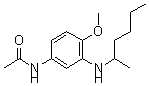 CAS#: 65916-14-5, N-[4-Methoxy-3-[(1-Methylpentyl)Amino]Phenyl]-Acetamide