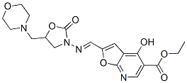 CAS 登录号：6599-84-4， 4-羟基-2-[[[5-(4-吗啉基甲基)-2-氧代-3-恶唑烷基]亚氨基]甲基]呋喃并[2,3-b]吡啶-5-羧酸乙酯