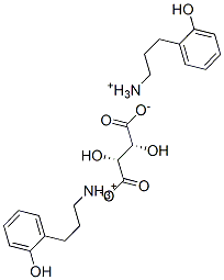 CAS 登录号：66068-91-5， (R)-二[[[2-(羟基苯基)-1-甲基]乙基]铵][R-(R*,R*)]-酒石酸盐