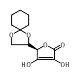 CAS 登录号：6614-52-4， (5R)-5-[(2S)-1,4-二氧杂螺[4.5]癸-2-基]-3,4-二羟基-2(5H)-呋喃酮